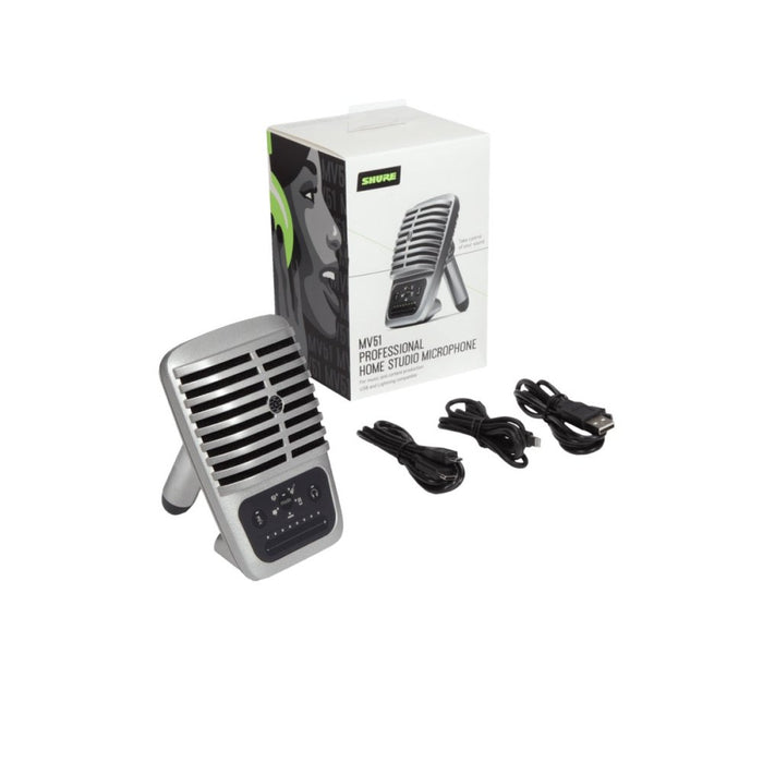 SHURE | Motiv MV51 | Digital Large - Diaphragm Condenser Microphone | Lightning & USB - C Cables included (SHR - MV51 - DIG) - Gsus4