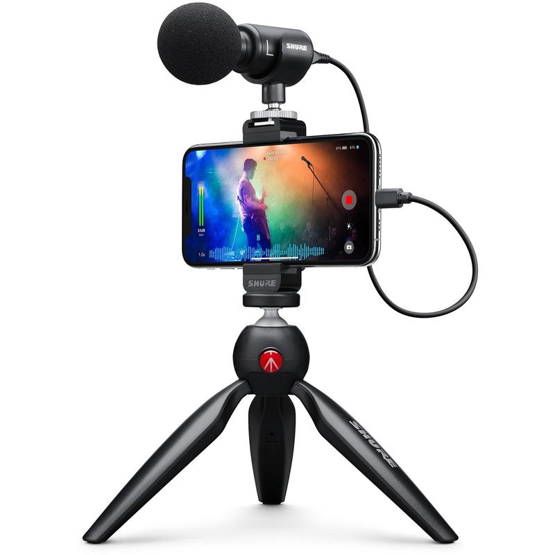 Shure | MV88+ Video Kit | w/ Phone Mount, Tripod, USB-C