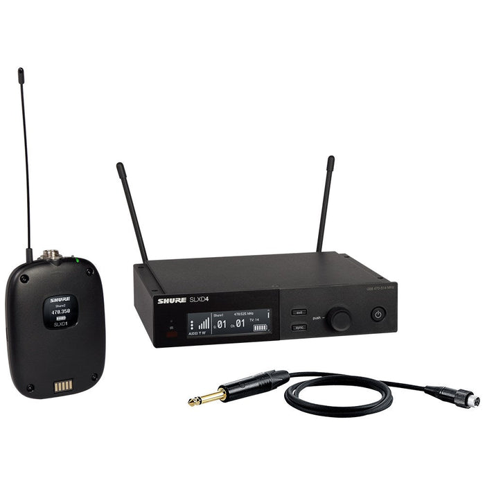 SHURE | SLX - D | SLXD14 | Wireless Guitar System | w/ W302 Cable, SLXD4 Receiver & SLXD1 Transmitter (SHR - SLXD14L57) - Gsus4