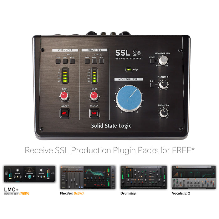 Solid State Logic | SSL 2+ | w/ Legacy 4K | 2 In 4 Out USB Audio Interface