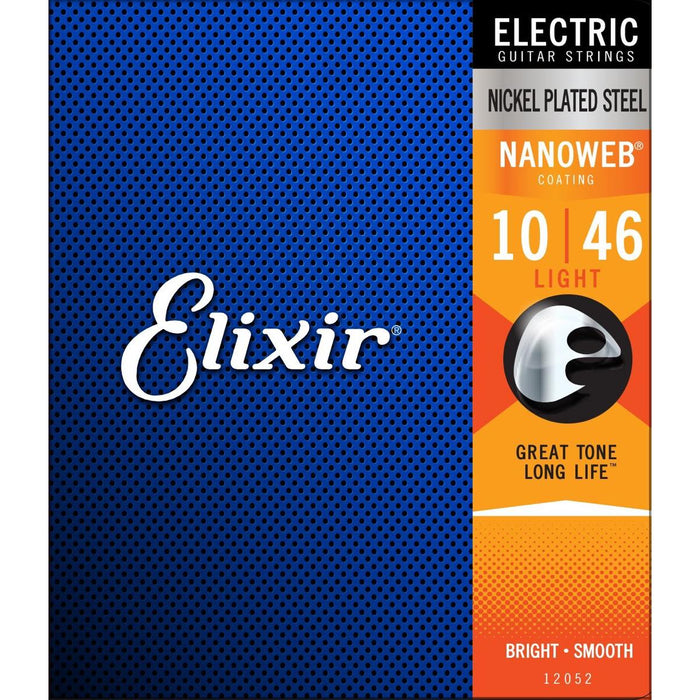 12 Sets BULK BUY | Elixir | Electric Strings | Nickel Plated | Light | NANOWEB - Gsus4