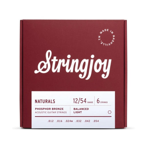 Stringjoy | Naturals | Light Gauge (12 - 54) | Phosphor Bronze | Acoustic Guitar Strings (SJ - NB1254) - Gsus4