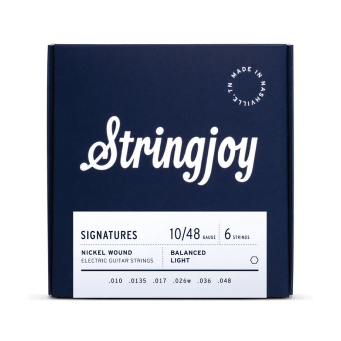 Stringjoy | Signatures | Balanced Light Gauge (10 - 48) | Nickel Wound | Electric Guitar Strings (SJ - BAL10) - Gsus4