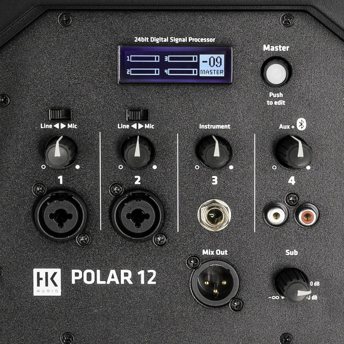 HK Audio | POLAR 12 | 2000W Column PA System | w/ Bluetooth 5.0 & Protective Cover