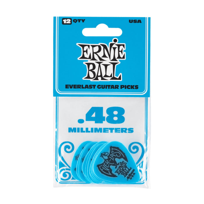 Ernie Ball | Everlast Picks | Blue | 0.48mm | 12 Pack | P09181