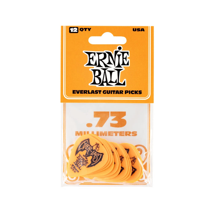 Ernie Ball | Everlast Picks | Orange | 0.73 mm | 12 Pack | P09190