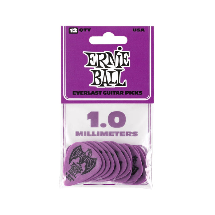 Ernie Ball | Everlast Picks | Purple | 1.0mm | 12 Pack | P09193