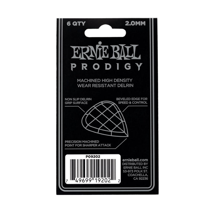 Ernie Ball | Prodigy Picks | Standard | White | 2.0 mm | 6 Piece | P09202