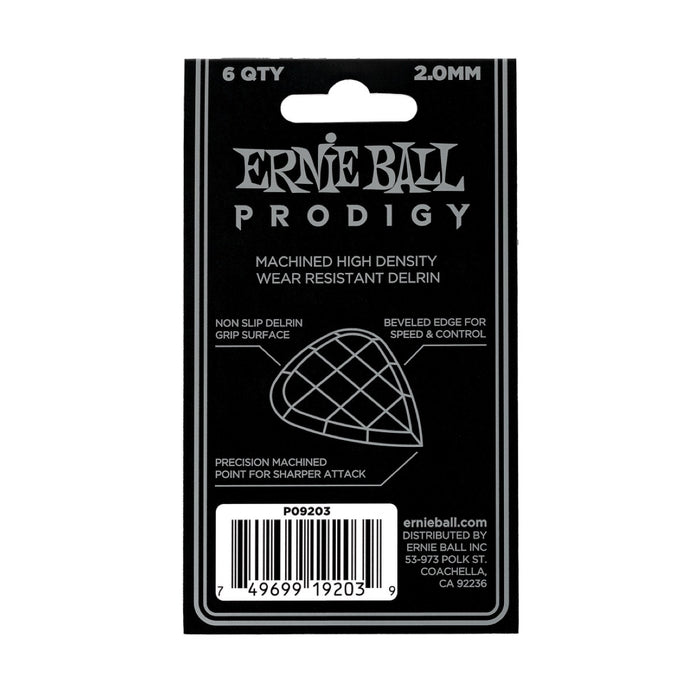 Ernie Ball | Prodigy Picks | Mini | White | 2.0 mm | 6 Piece | P09203