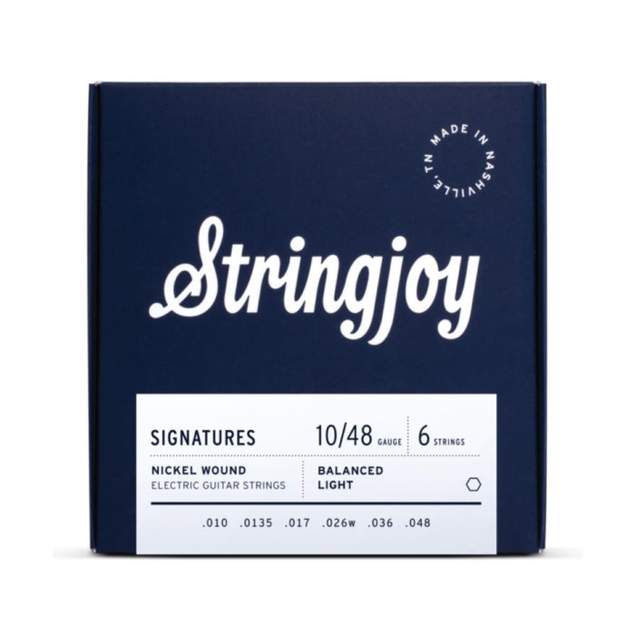 Stringjoy | Signatures | Balanced Light Gauge (10-48) | Nickel Wound | Electric Guitar Strings