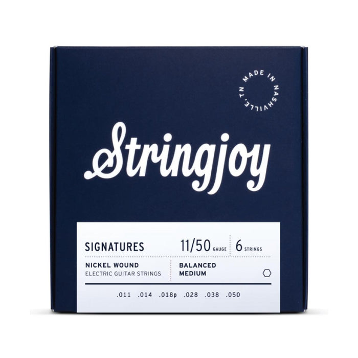 Stringjoy | Signatures | Balanced | Medium Gauge (11-50) | Nickel Wound | Electric Guitar Strings