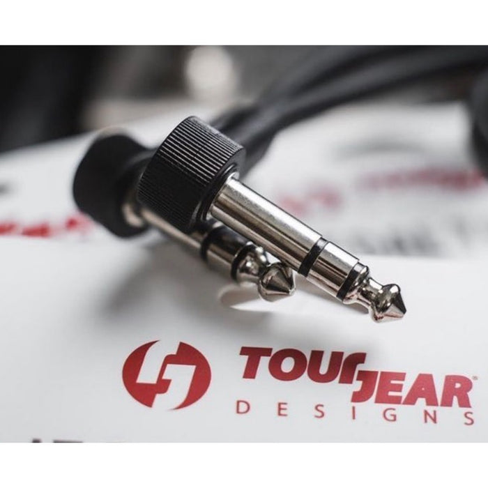 TourGear Designs | Flat TRS Patch Cable | TRS to TRS | S Shape | For Stereo Pedals