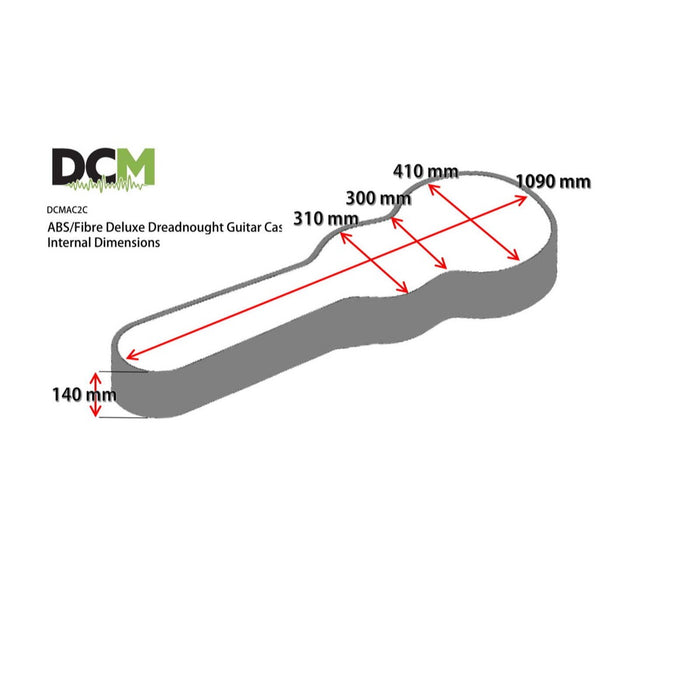 DCM | AC2C | Acoustic Dreadnought Guitar Case | ABS/Fibre