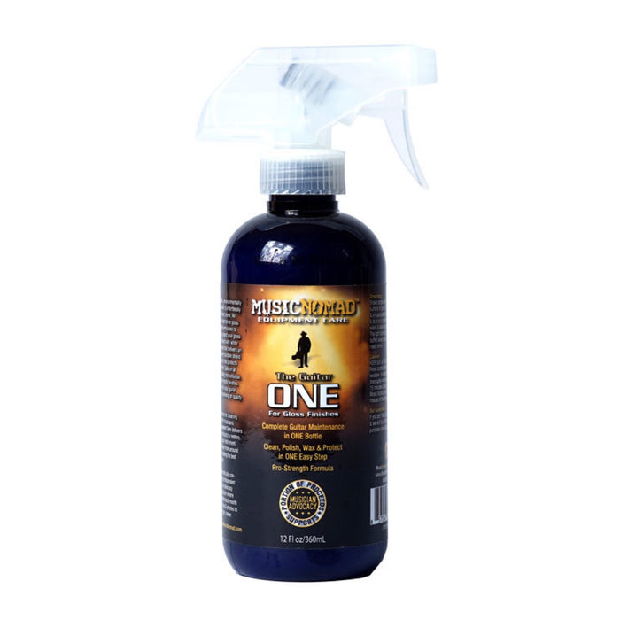 Music Nomad | MN150 | The Guitar ONE | All in 1 Cleaner, Polish & Wax | 12oz. Tech Size