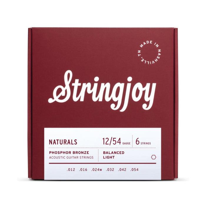 Stringjoy | Naturals | Light Gauge (12-54) | Phosphor Bronze | Acoustic Guitar Strings