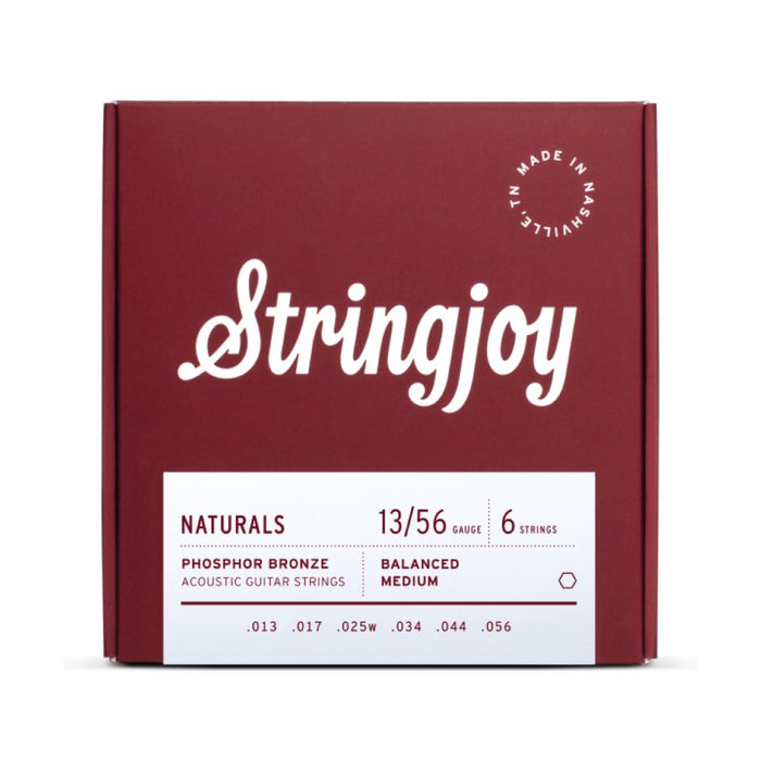 Stringjoy | Naturals | Medium Gauge (13-56) | Phosphor Bronze | Acoustic Guitar Strings