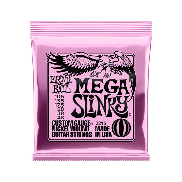 Ernie Ball | Mega Slinky | Nickel Wound ELECTRIC Guitar Strings | 10.5-48 | P02213