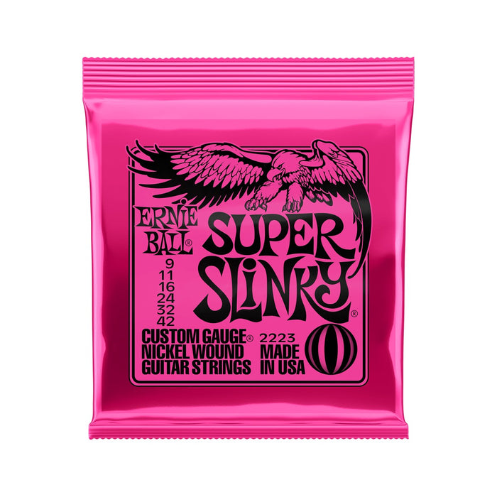 Ernie Ball | Super Slinky | Nickel Wound ELECTRIC Guitar Strings | 9-42 | P02223