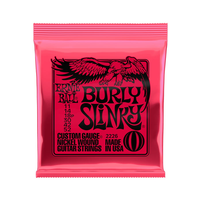 Ernie Ball | Burly Slinky | Nickel Wound ELECTRIC Guitar Strings | 11-52 | P02226