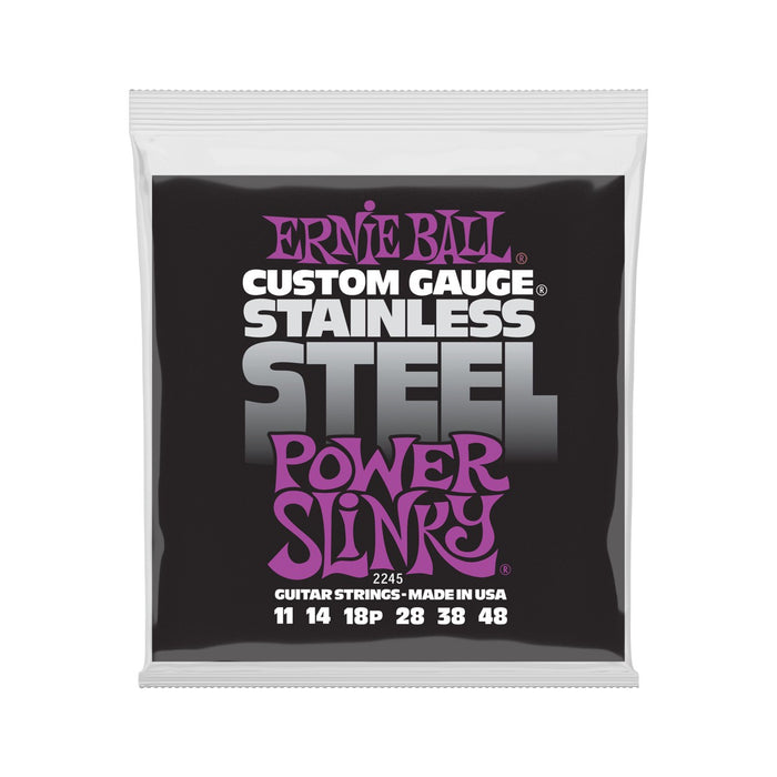 Ernie Ball | Power Slinky | Stainless Steel Wound | ELECTRIC Guitar Strings | 11-48 | P02245