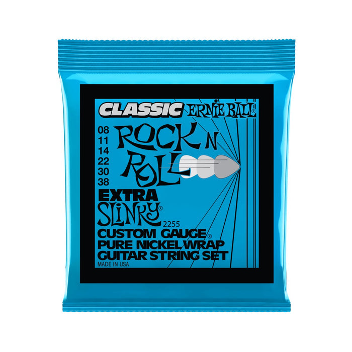 Ernie Ball | Extra Slinky | Classic Rock n Roll | Pure Nickel | ELECTRIC Guitar Strings | 8-38 | P02255