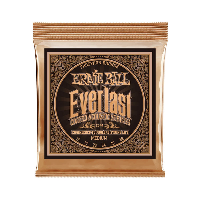 Ernie Ball | Everlast | Coated Phosphor Bronze | ACOUSTIC Guitar Strings | Medium | 13-56 | P02544