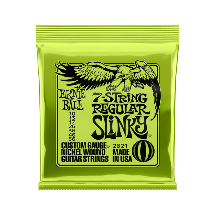 Ernie Ball | 7-String Regular Slinky | Nickel Wound ELECTRIC Guitar Strings | 10-56 | P02621