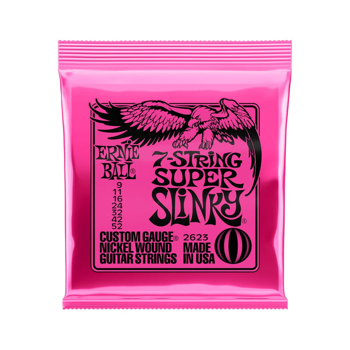 Ernie Ball | 7-String Super Slinky | Nickel Wound ELECTRIC Guitar Strings | 09-52 | P02623