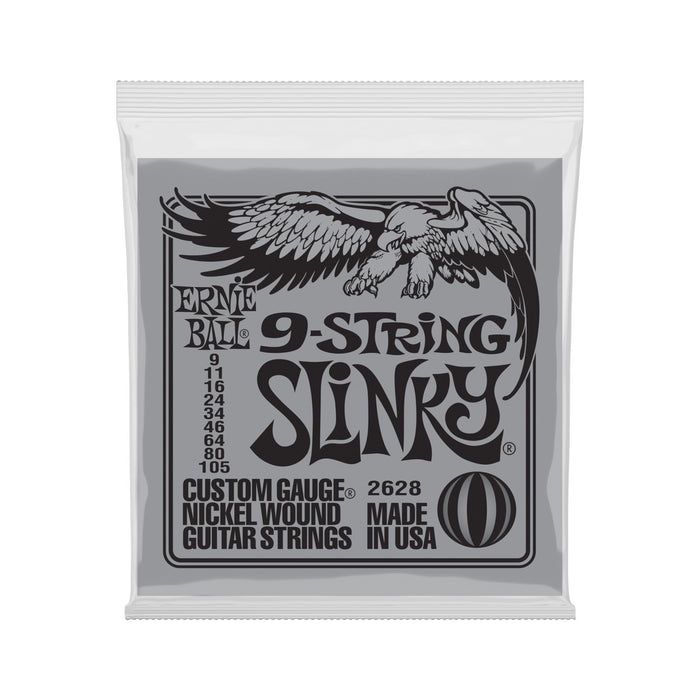 Ernie Ball | 9-String Slinky | Nickel Wound ELECTRIC Guitar Strings | 9-105 | P02628