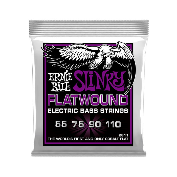 Ernie Ball | Power Slinky | Flat Wound | BASS 4 Strings | 55-110 | P02811