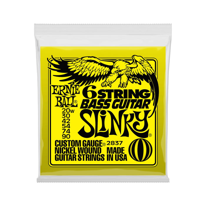 Ernie Ball | Slinky w/ Small Ball End | 29 5/8 Scale BASS Guitar Strings | 6-String | 20-90 | P02837