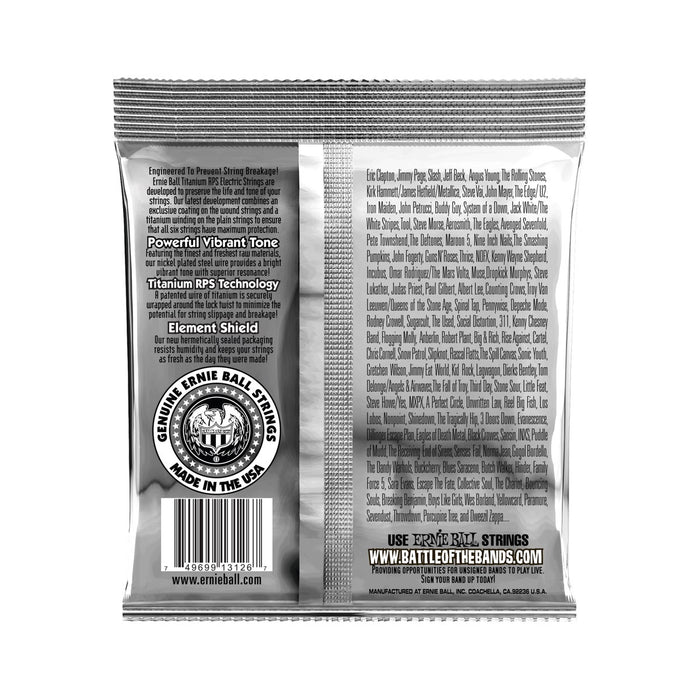 Ernie Ball | Not Even Slinky | RPS Coated Titanium | ELECTRIC Guitar Strings | 12-56 | P03126