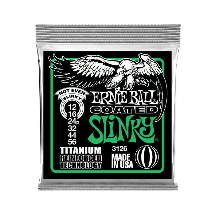 Ernie Ball | Not Even Slinky | RPS Coated Titanium | ELECTRIC Guitar Strings | 12-56 | P03126