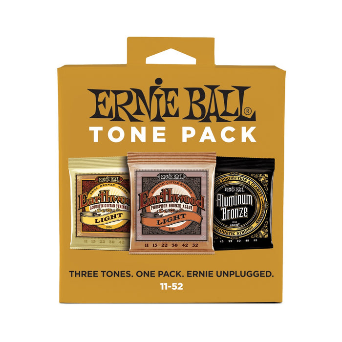 Ernie Ball | ACOUSTIC Guitar String Tone Pack | Light | 3 Pack | 11-52 | P03314