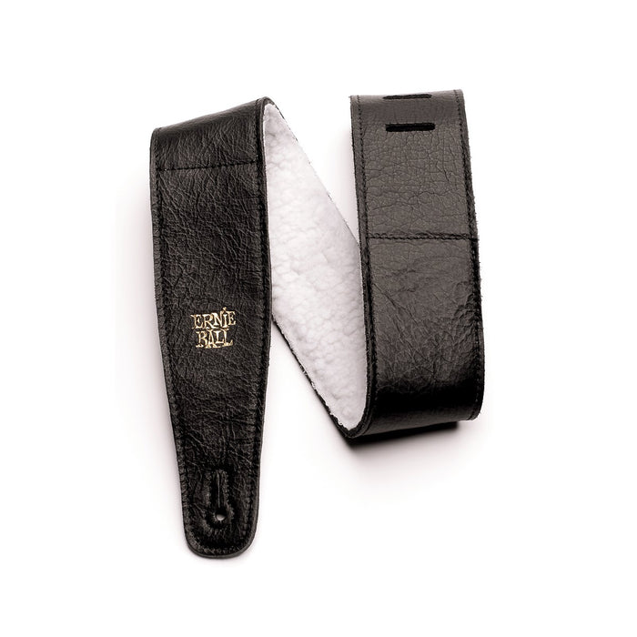 Ernie Ball | Italian Leather Strap | Fur Padding | Black | P04137