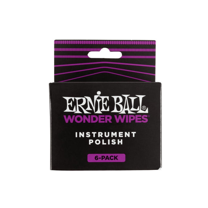 Ernie Ball | Wonder Wipes | Instrument Polish | 6 Piece | P04278