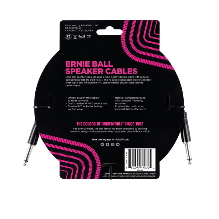 Ernie Ball | Straight Speaker Cable | 1.8m | P06072