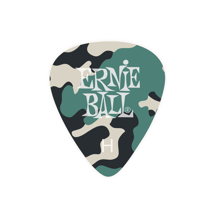 Ernie Ball | Camouflage Cellulose Picks | Heavy | 12 Piece | P09223