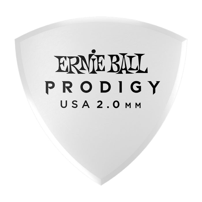 Ernie Ball | Prodigy Picks | Large Shield | White | 2.0mm | 6 Pieces | P09338