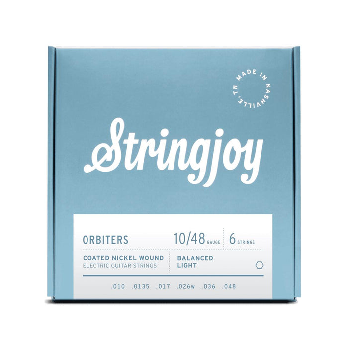 Stringjoy | Orbiters | Balanced | Light Gauge (10-48) | Coated Nickel Wound | Electric Guitar Strings