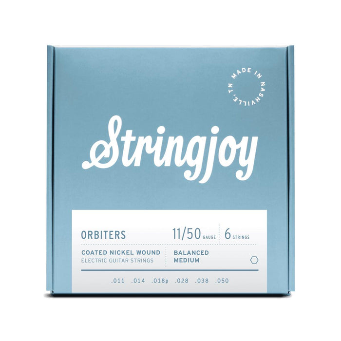 Stringjoy | Orbiters | Balanced | Medium Gauge (11-50) | Coated Nickel Wound | Electric Guitar Strings