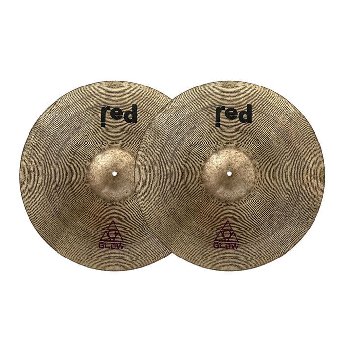 Red Cymbals | Glow Series | Hi-Hat Cymbal Set | Made to Order