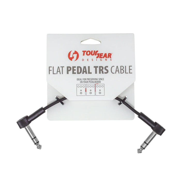 TourGear Designs | Flat TRS Patch Cable | TRS to TRS | C Shape | For Stereo Pedals