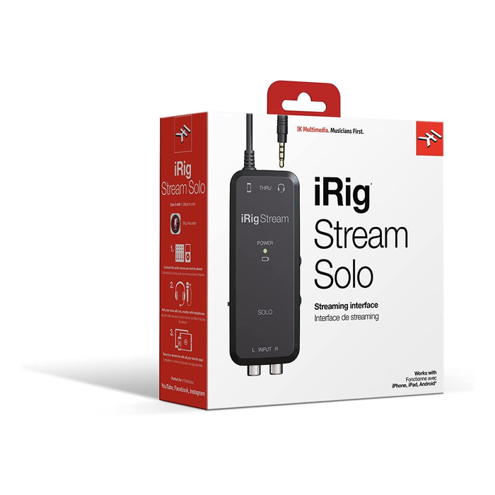 IK Multimedia | iRig Stream SOLO | Streaming Audio Interface | For iPhone, iPad, Android, Mac/PC