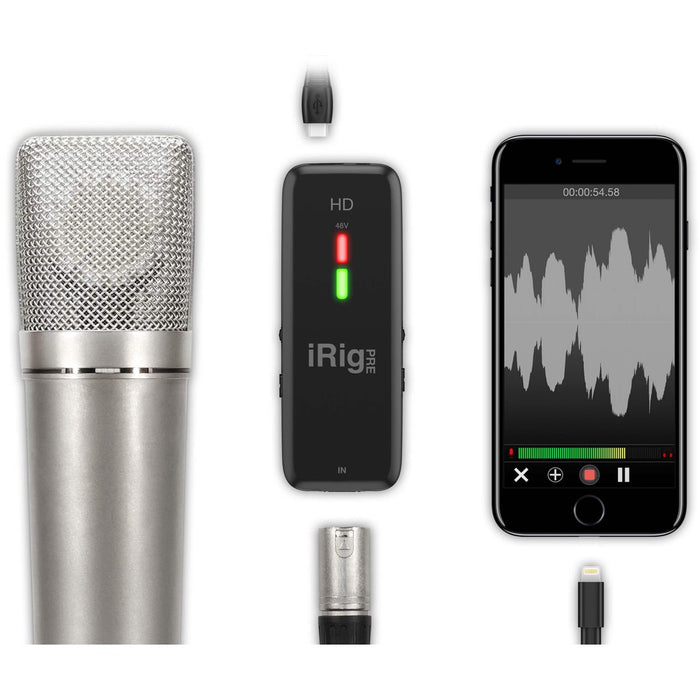 IK Multimedia | iRig Pre HD | iOS Microphone Preamp & Interface