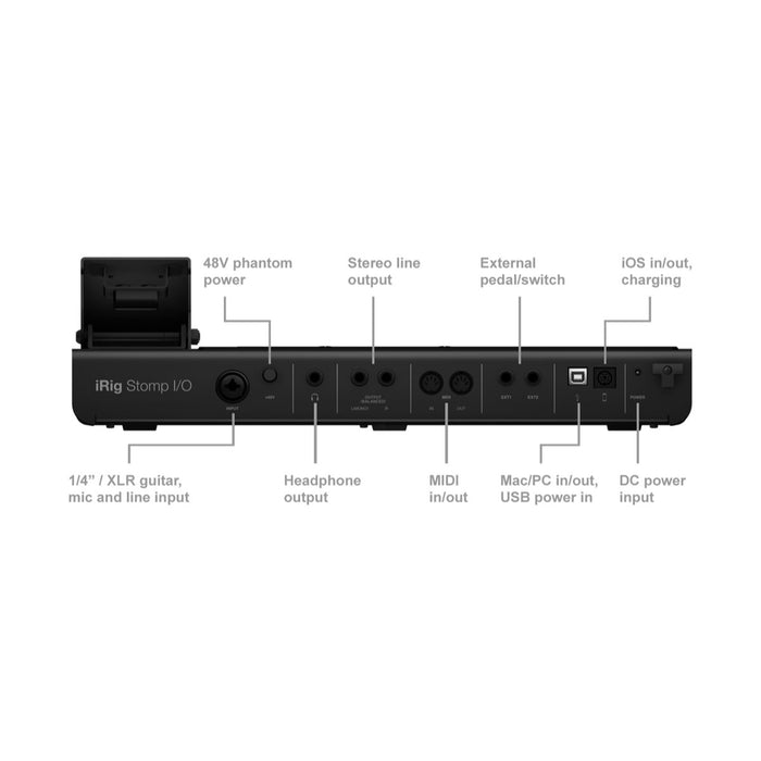IK Multimedia | iRig Stomp I/O | USB Pedalboard Controller | Audio Interface | For iOS, Mac, PC