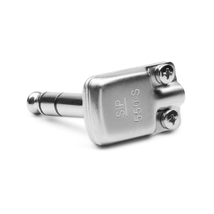 SquarePlug | SP550-S | Low Profile Flat Right Angle TRS Connector | up to 5.8mm OD