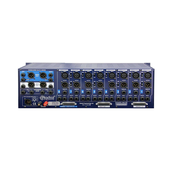 Radial | Workhorse | 8-slot 500 Series Rack with Summing