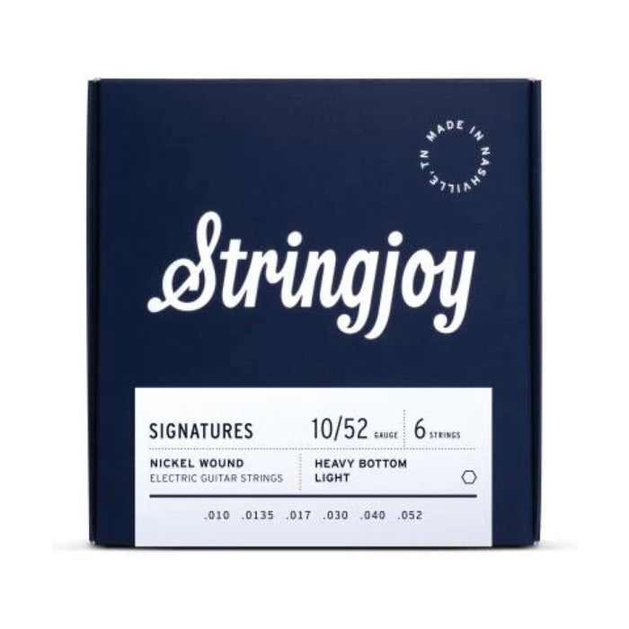 Stringjoy | Signatures | Heavy Bottom Light Gauge (10-52) | Nickel Wound | Electric Guitar Strings
