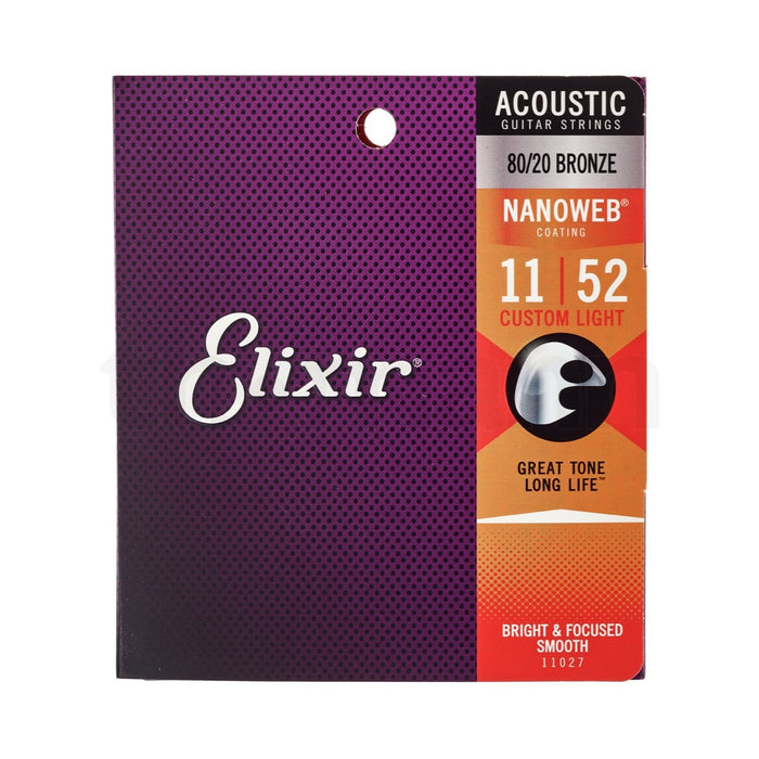 Elixir | Nanoweb | Acoustic Strings | Phosphor Bronze | Light | 11-52